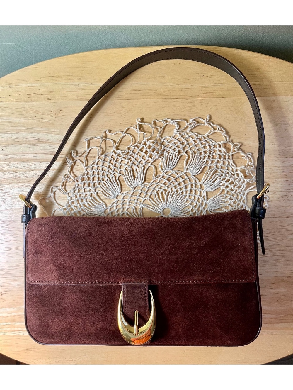 Staud Harlow Suede Shoulder Bag - Picture 2 of 9